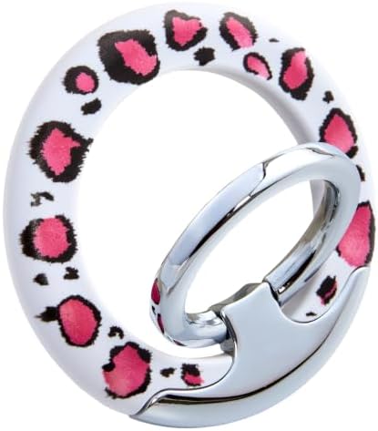 Magnetic Phone Ring for MagSafe Grip, Super Magnet Twinkle Design Ring Holder Stand, MagSafe Accessory for iPhone 17/16/15/14/13 Pro Max Plus，Pink Spots by Unknown