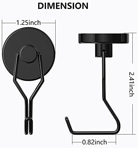 Tohoer Magnetic Hooks, 100LBS Neodymium Magnets Hook Heavy Duty with Rust Proof for Fridge, Refrigerator, Oven, Grill, BBQ, Key, Tools Holder, Kitchen, Outdoor, Hanging Wreaths, Utensil Hangers - Image 5