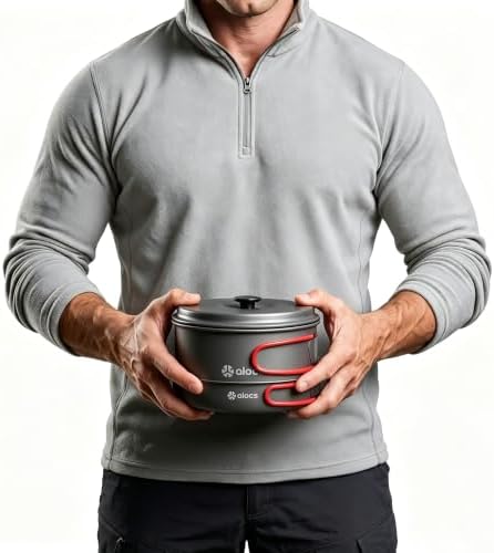 ALOCS Camping Cookware Set Camping Gear Compact Camping Pots and Pans Set - Image 4