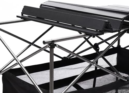 1-Piece Folding Outdoor Table with Carrying Bag,Lightweight Aluminum Roll-up Rectangular Table for Indoor, Outdoor Camping, Picnics,Beach,Backyard, BBQ, Party, Patio (Lager) - Image 4