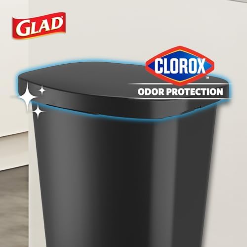 Glad Premium Trash Can with Clorox Odor Protection, 13 Gallon, Black - Image 3
