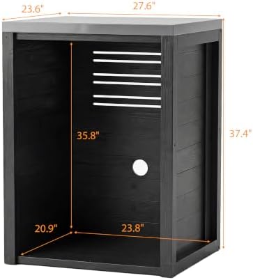 MOUMON Outdoor Kitchen Mini Fridge Cabinet with Stainless Steel Countertop - Image 2