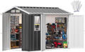 DWVO 7x5 FT Outdoor Storage Shed with 3 Lockable Doors and Window by DWVO