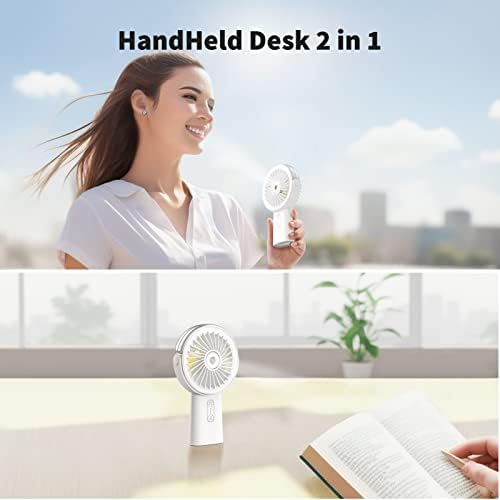 Otlonpe Handheld Misting Fan Portable, Small Personal Hand Held Rechargeable Mist Fan Water Spray, 4000mAh Battery Operated Hand Mister Fans 3-Speed, 4-15 Hrs Runtime for Travel Home Office Outdoor - Image 5