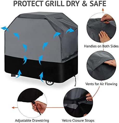 600D Oxford Heavy Duty BBQ Grill Cover 49Wx25Dx43H, Water Resistant - Image 6