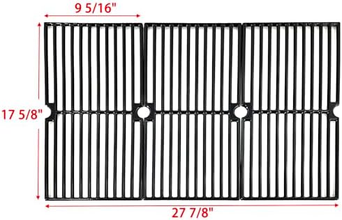Parts DC118 Cast Iron Cooking grid Replacement for Brinkmann 810-1415-F, 810-1470, 810-8300, 810-8300-F, for Grill King 810-9325-0, set of 3 Cooking Grate (17 5/8" x 27 7/8") - Image 2