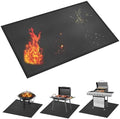 kanhiro Large 65 x 48 inches Under Grill Mat for Outdoor Grill, Indoor Fireplace/Fire Pit Mat, Double-Sided Fireproof Grill Pad, Oil-Proof Waterproof BBQ Protector for Decks and Patios by KANHIRO