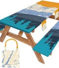 Picnic Table Cover with Bench Covers Elastic Table Cloth Cool Fun Unique Ideas Birthday Party Christmas Xmas Father Valentine's Day Camping Gift for Camper RV Owner Camping Lovers Couple Men Adult Dad by Wrakus