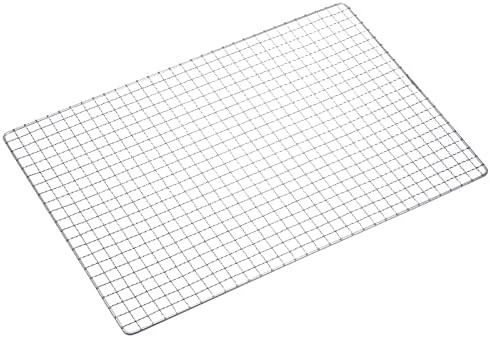 HARFINGTON Square BBQ Grill Net 17.3"x11.6" Stainless Steel Cross Wire Barbecue Mesh Mat for Baking Smoking Charcoal Grilling Roasting - Image 3