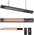 Ceiling Electric Outdoor Heater Wifi Control Wall-Mounted Hanging Patio 1500W Infrared 9 Heat Levels, 24H Timers, Carbon Fiber Tube Heating Wall Heater for Gazebo, Balcony (Rose Gold Tube) by sundate