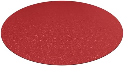 Rhino Hide Embossed Grill Guard Mat - Heat Resistant Outdoor Grill Floor Mat for Patio, Deck & Garage Surface Protection - Round, Red (36" x 36") by RancoIndustriesInc