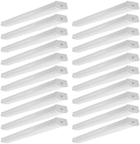 Sunco 20 Pack LED Shop Lights 4ft, Wraparound Fixtures, 40W=300W, Linkable by Unknown