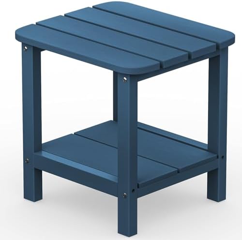 SERWALL Adirondack Table Outdoor Side Table- Blue by SERWALL