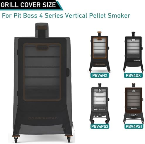 ZJYWSCH Grill Cover for Pit Boss Pro Series DX 4 Wood Pellet Vertical Smoker PBV4PS2 PBV4PS1 PBV4NX PBV4DX Heavy Duty PitBoss Copperhead Onyx 1300 Vertical Smoker Cover - Image 2