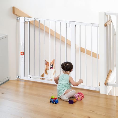 COMOMY 29.5-43.3" Baby Gate Extra Wide for Stairs Doorways by COMOMY