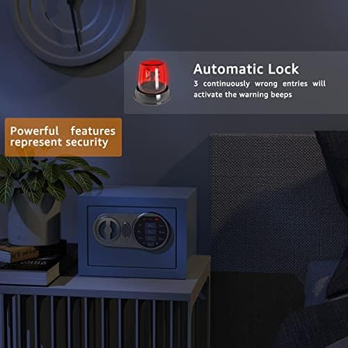 Goldenkey Small Kids Safe, Digital Mini Safes, Money Safe Box, Blue - Image 6
