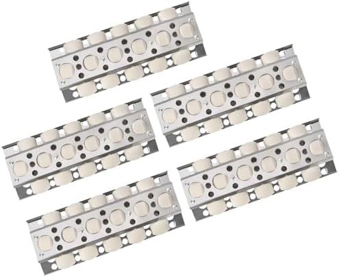 GasSaf Heat Plate Replacement for Select Turbo Grill Parts, 16.5" Briquette Tray for Nexgrill, Turbo Capt'n, STS, Elite, Classic Gas Grills, 5-Pack Stainless Steel BBQ Tray Heat Plate(16 1/2 x 6 1/2) by GasSaf