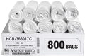 Aluf Plastics High Density Trash Bags, 55 Gallon, 800 Count, 17 Micron (eq), 36" x 60", Clear, for Bathroom, Office, Industrial, Commercial, Janitorial, Municipal, Recycling by AlufPlastics