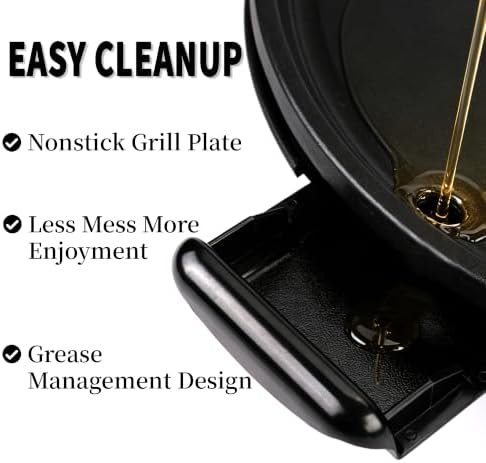 2-in-1 Outdoor Electric Grill & Portable BBQ with Removable Stand - Features Non-Stick Baking Pan & Intelligent Temperature Control for Balcony, Backyard, Camping, and Party Use, Gray - Image 6
