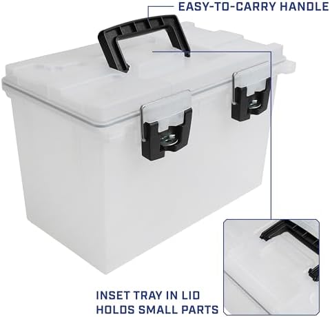 Sheffield 12763 XL Transparent Storage Bins With Lids, 2-Pack Stackable Storage Bins, Made in USA, Lockable and Water-Resistant Containers with Lids, Plastic Containers for Home, Classroom, and Dorm - Image 7