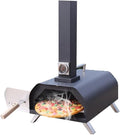 Outdoor Wood Pellet Pizza Oven, Pizza Maker with Rotating Pizza Stone, Built-in Thermometer, Foldable Legs, and Removable Chimney for Backyard, Camping, and BBQ (13" Pellet Pizza Oven) by Unknown