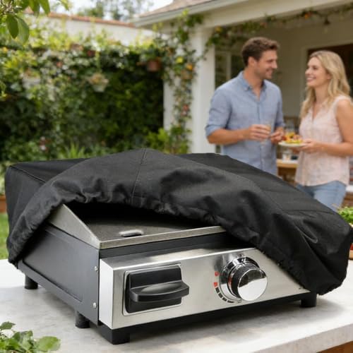Griddle Cover for Char-Broil Commercial Series 4 Burner Gas Grill & Griddle, 210D Oxford Fabric Flat Top Grill Cover with Adjustable Drawstring, Outdoor Cover for Patio, Backyard and Deck - Image 7