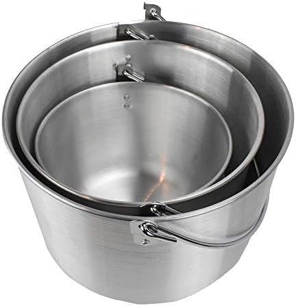 AceCamp Nested Pot Aluminum Lightweight Cooking Pot Set Outdoor Large Stock with lid and folding handle - 4L,8L,12L - Image 3