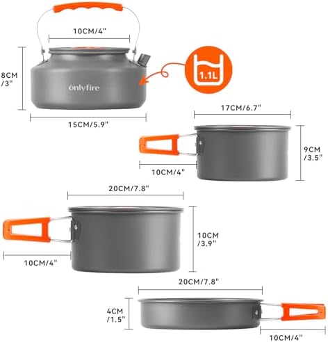 14pcs Camping Cookware Set, Portable Camping Utensil Accessory, CT604 - Image 2