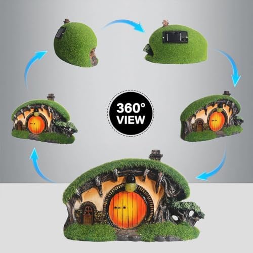 Solar Outdoor Garden Figurine Light, Solar-Powered Statue Lights for Garden & Yard Decoration, Cottage-Themed Outdoor Sculptures for Home & Landscape Accent - Image 2