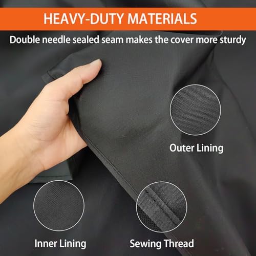 Replacement Traeger BAC776 Woodridge Pro and Woodridge Elite Pellet Grills, 600D Polyester Outdoor Heavy Duty Waterproof Full-Length All Weather Grill Cover Accessory- 69 in - Image 5