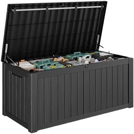 KAMABOKO Outdoor Storage Box, 160 Gallon Deck Box Outdoor Waterproof by KAMABOKO