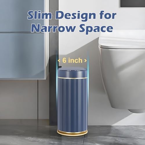 ELPHECO 2 Gallon Sensor Trash Can, Automatic Lid, Midnight Blue Gold - Image 5