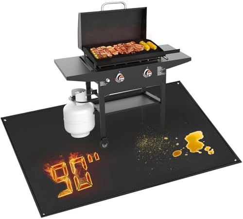 Grill Mat for Blackstone Griddle Accessories 28in & 36in, 90 x 48 x 0.02in by TOHONFOO