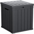 ROJIK 51 Gallon Resin Deck Box, Lockable Waterproof Weatherproof Outdoor Storage Container for Garden Tools, Cushions & Outdoor Accessories (Black) by ROJIK