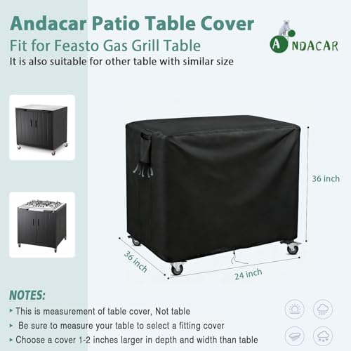Outdoor Patio Table Cover 36 Inch for Feasto Gas Grill Table - Image 2