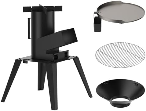 ONLYFIRE GRILLS 3-in-1 Rocket Stove Combo with Stand, Camp Stove GS345 by ONLYFIREGRILLS