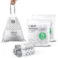 Cesun Code A Pre Cut Drawstring Trash Bags 90 Count, 1.6 Gallon / 6 Liter by Cesun