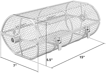 onlyfire Stainless Steel Universal Rotisserie Basket BBQ Grilling Basket - Image 2