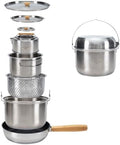 KingCamp Camping Cookware Set, 304 Stainless Steel Camping Pot for 4-6 by KingCamp