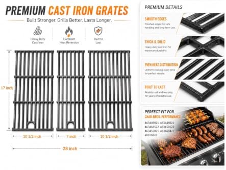 Hisencn 17 x 28.2-Inch Grill Grates for Char-Broil Performance Grills - Image 3