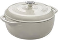 Lodge Essential Enamel Cast Iron Dutch Oven, 3 Quart, Oyster White by Lodge
