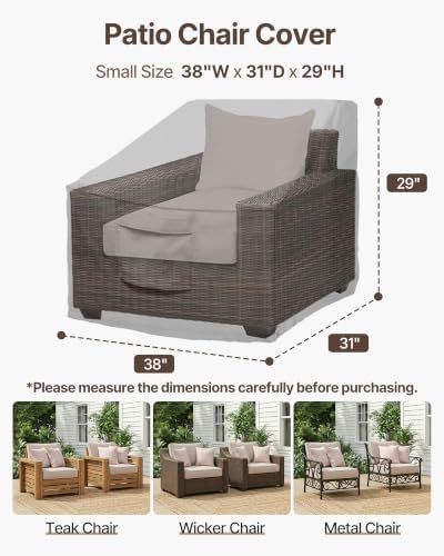 Vailge Patio Chair Covers & Outdoor Furniture Covers Heavy-Duty Waterproof - Image 2