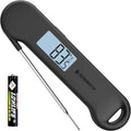 0.5 Sec Instant Read Meat Thermometer Digital for Outdoor Fryer, Black by ThermoMonster