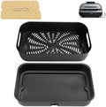 Cooking Pot and Combo Crisper Basket for Ninja Foodi FG551 DG551 DG651 Smart XL 6-in-1 Indoor Grill, Non Stick Air Frying Basket & Griddle Pan with 100 Pack Air Fryer Liners by GLOWYE
