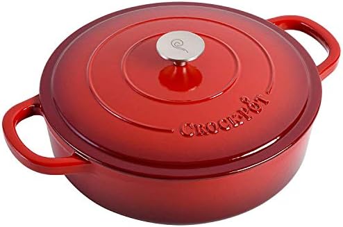 Crock-Pot Crock Pot Artisan Enameled Cast Iron Braiser W/Lid, 5 Quart, Scarlet Red by Crock-PotBrand