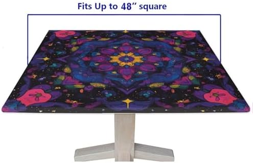 Outdoor Table Cloth, Mandala Madness Pattern Printed on Polyester Water Table Cover, Ideal for Special Occasions Holidays, Fit for 48" x 48" Square Tables - Image 5