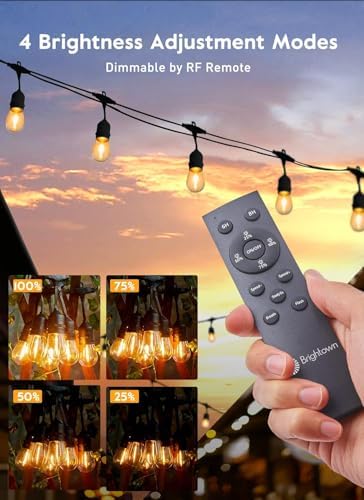 Brightown 55FT Solar String Lights Outdoor, 16+1 Shatterproof LED Lights - Image 7