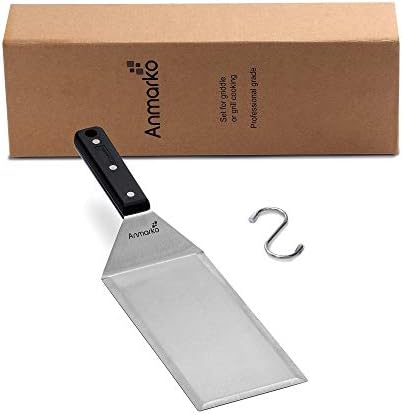 Turner 4x8 Stainless Steel Metal Griddle Spatula - Griddle Accessories 4 x 8 in Hamburger Turner Scraper - Pancake Flipper - Great for BBQ Grill and Flat Top Griddle - Commercial Grade - Image 6