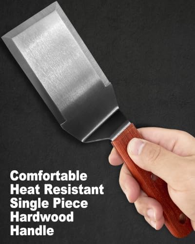 Solid Stainless Steel Griddle Spatula Burger Turner,Blade:5.3"L×2.8"W - Image 7