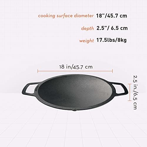Solo Stove Large Cast Iron Wok Top, Stir Fry Pan, Cooktop for Bonfire and Yukon fire pit, Fireplace accessory, Cooking surface: 18", Depth: 2.5", Weight: 12.5 lbs - Image 2